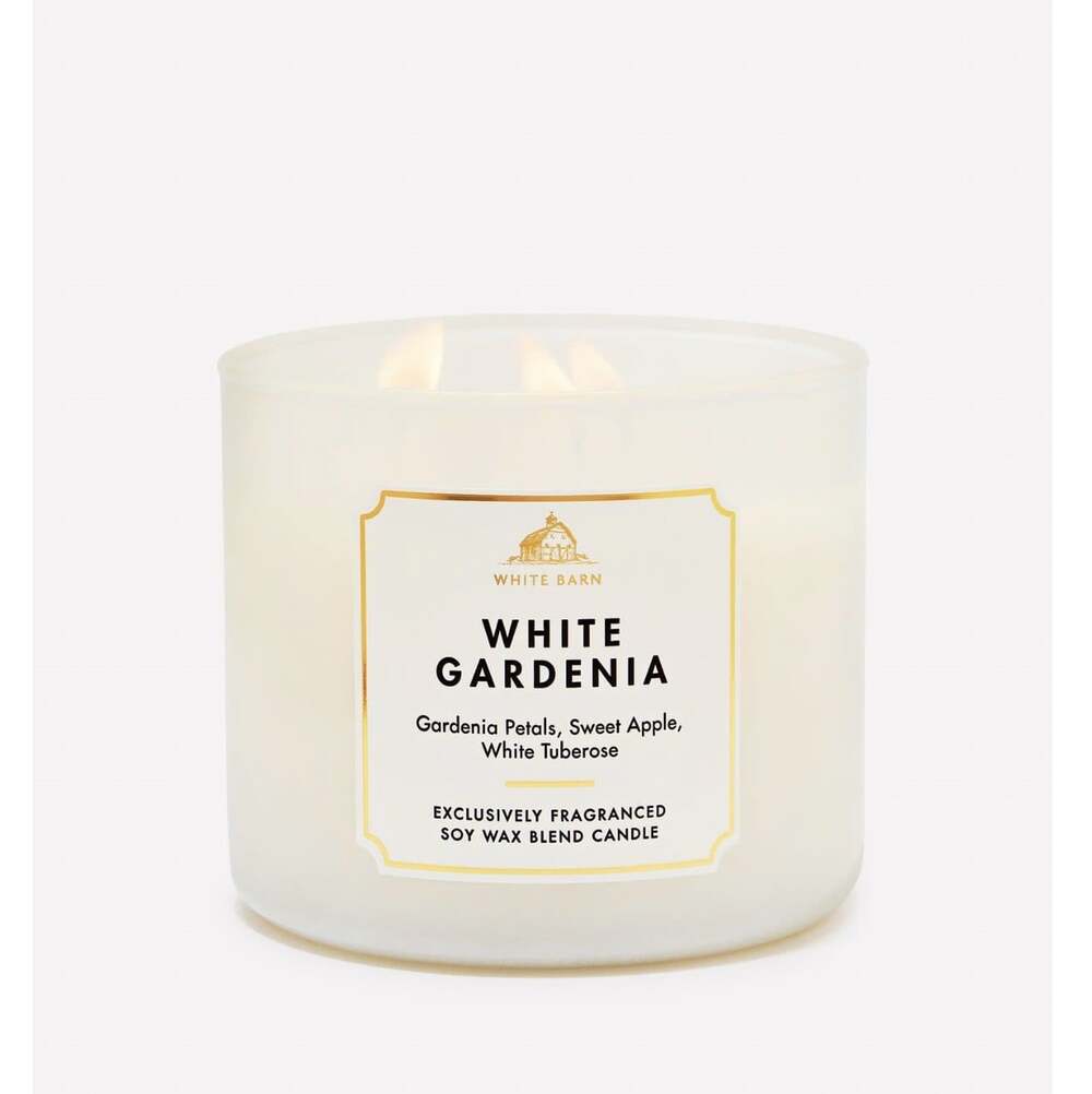 *NEW* WHITE GARDENIA ~ 3 Wick CANDLE ~ Bath & Body Works ~